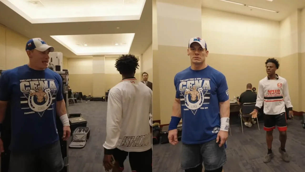 IShowSpeed Hilariously Ignores John Cena At Royal Rumble 2025 In A Backstage Video