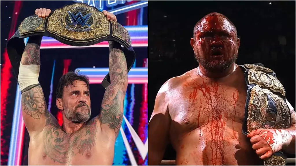 WHC CM Punk and AEW WC Samoa Joe